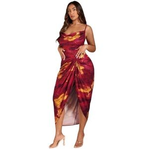 SHEIN Floral Multicolor Maxi Dress